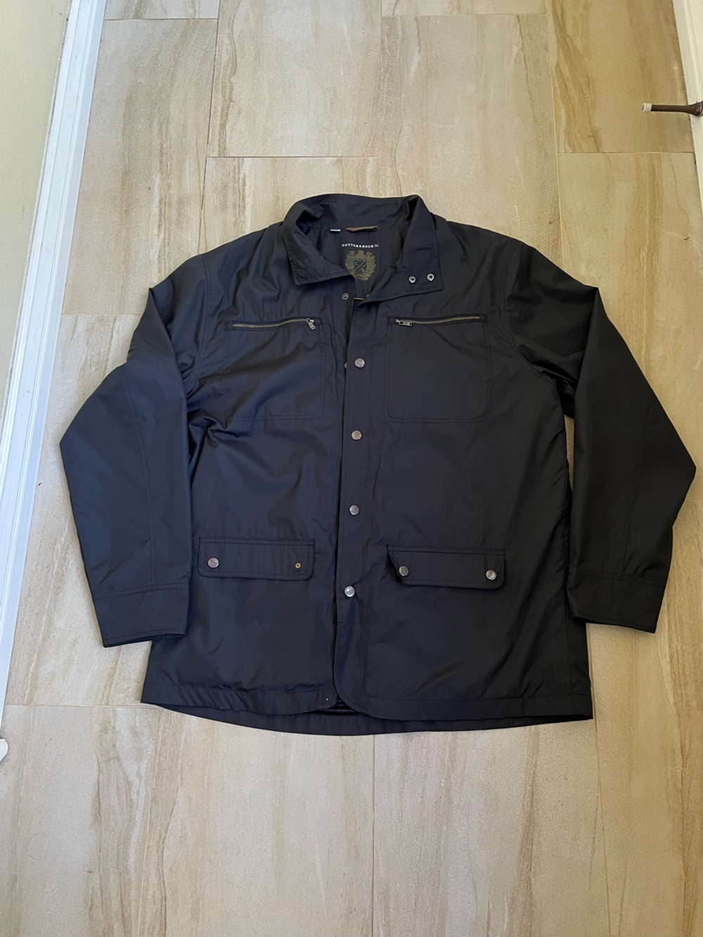 Cutter & Buck Black Men's Waterproof Raincoat